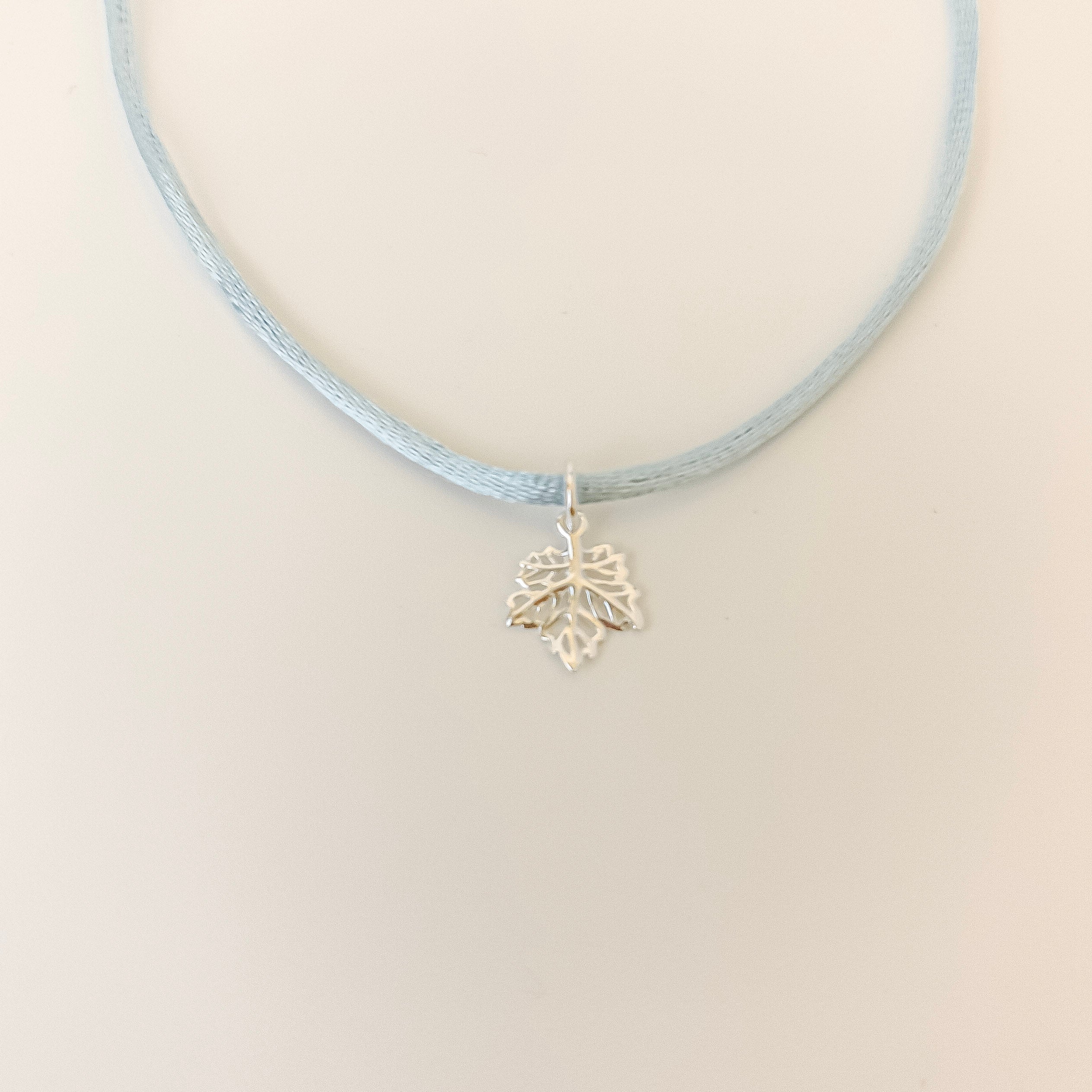The Maple Leaf Charm worn - sterling silver charm UK