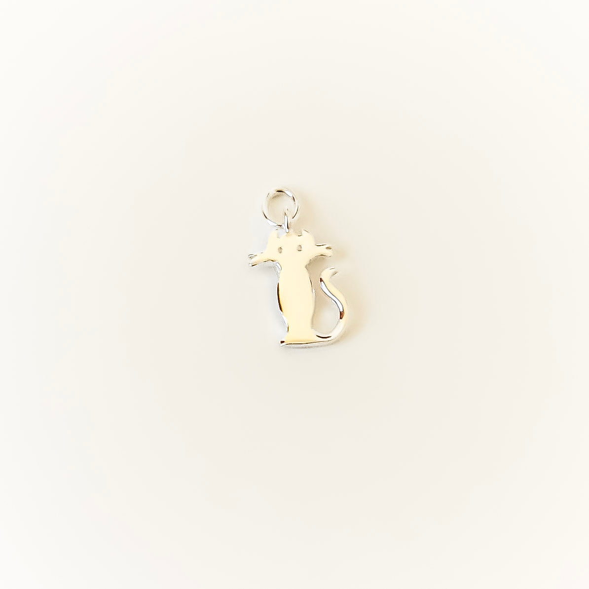 The Cat Charm detail - solid 925 silver close-up