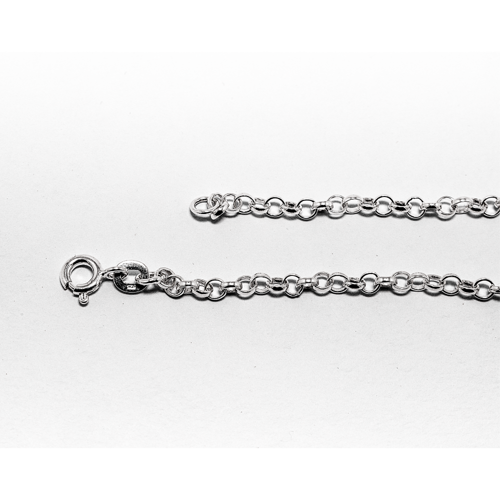 Silver bracelet clasp on a white background