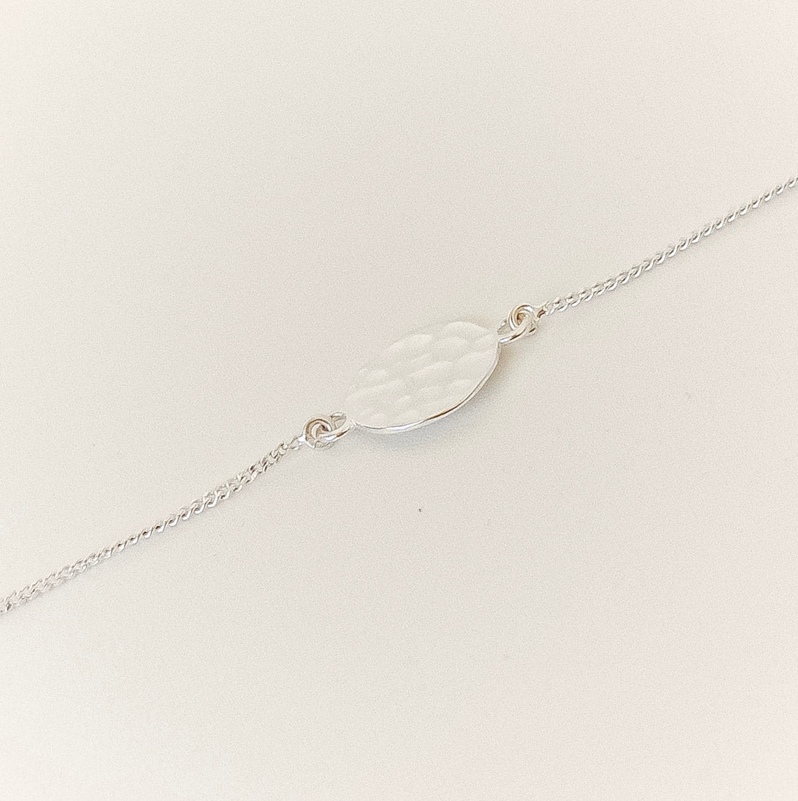 Textured Disc Necklace lifestyle - sterling silver necklace OJA Silver