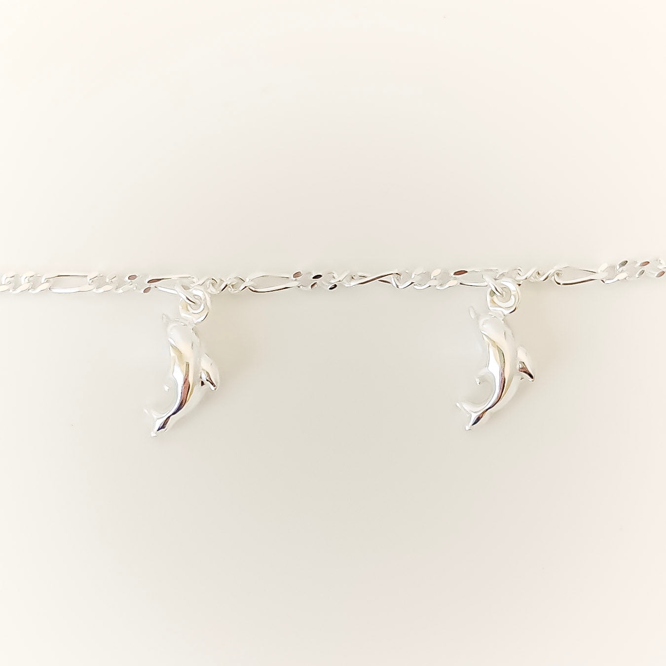 Dolphin Silver Bracelet - sterling silver bracelet flatlay