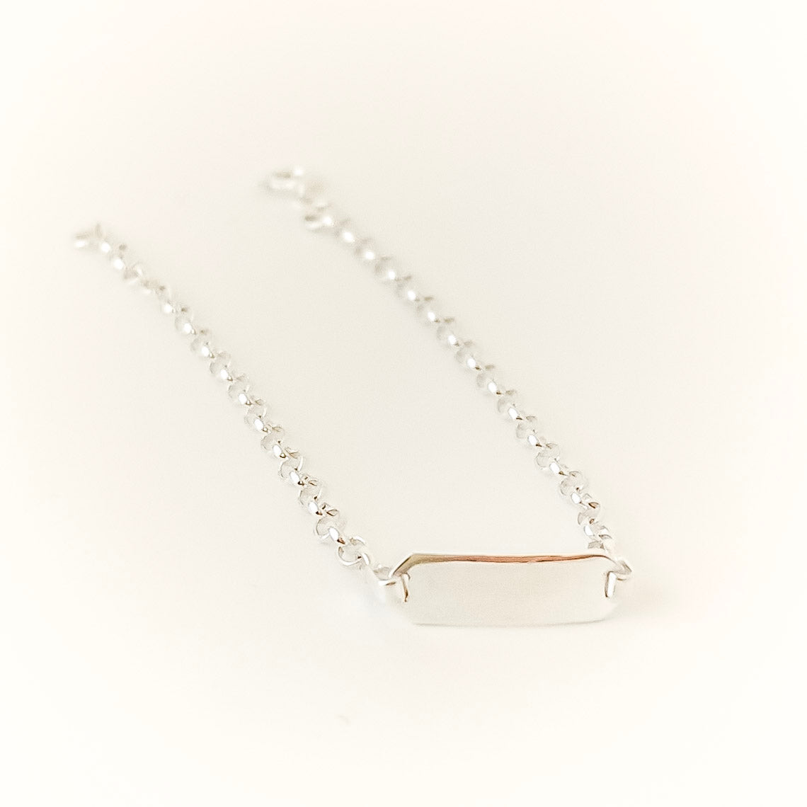 Anchor Bar Bracelet - 925 silver bracelet on skin