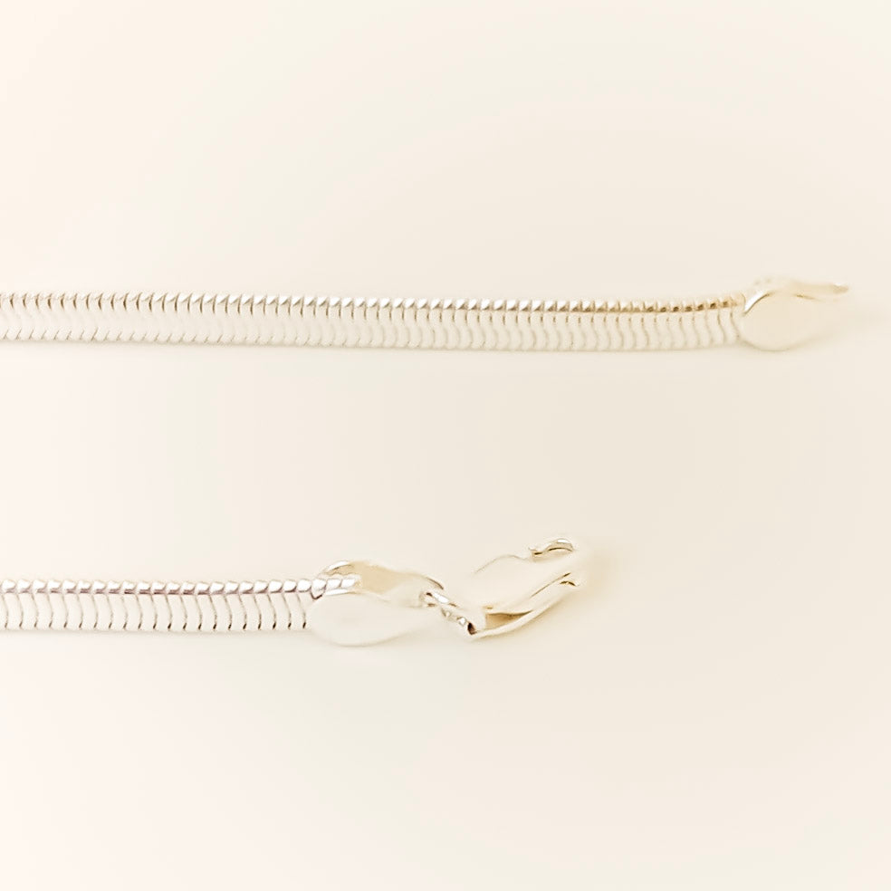 Herringbone Chain Bracelet - handcrafted sterling silver bracelet