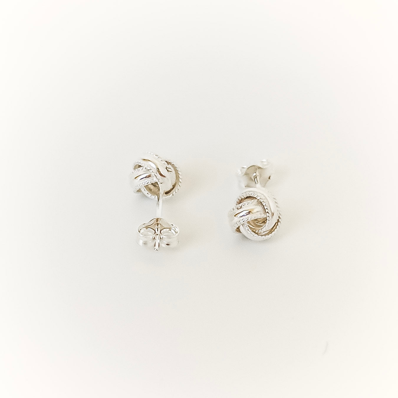 Woven Stud Earrings - 925 sterling silver earring by OJA Silver