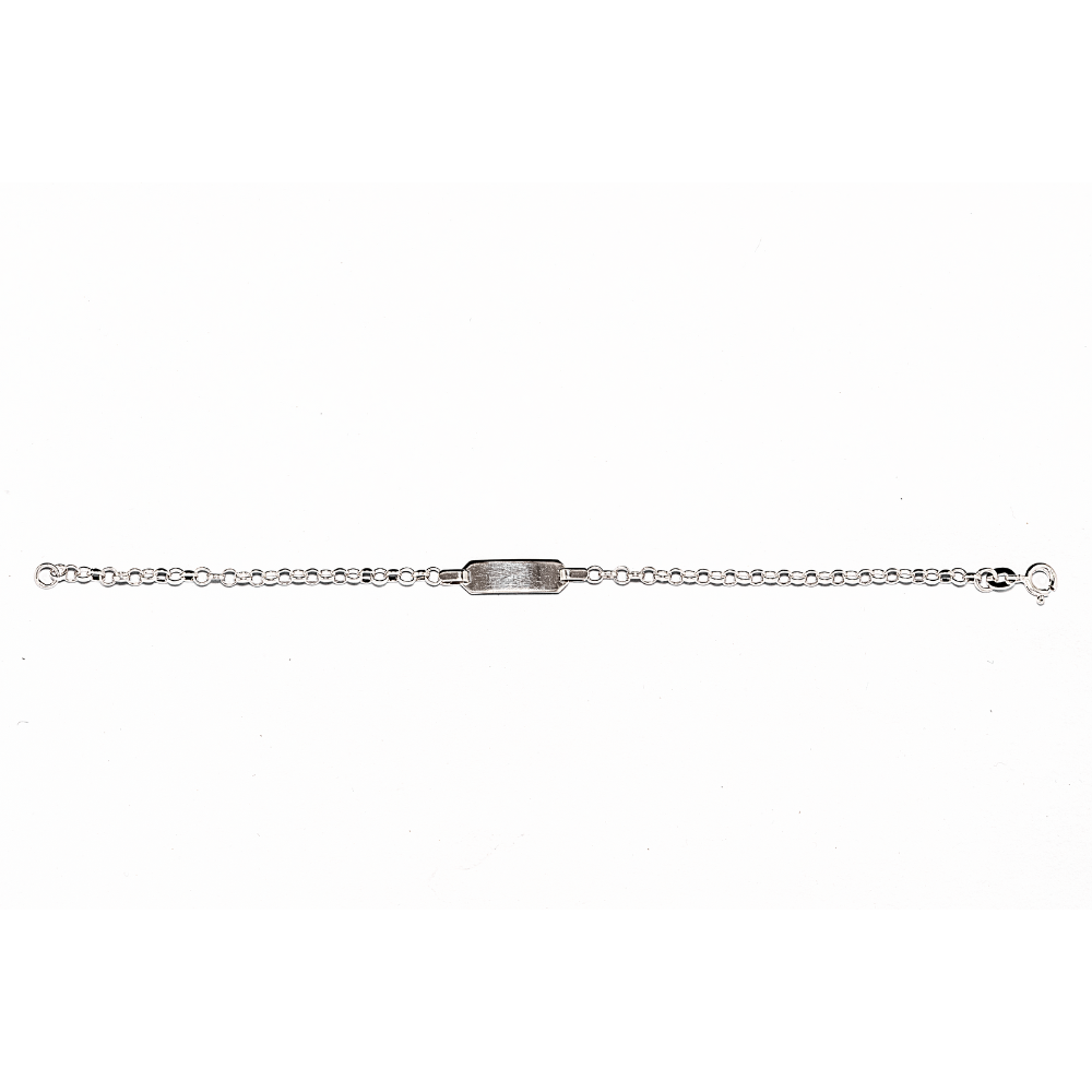 Silver bracelet on a white background