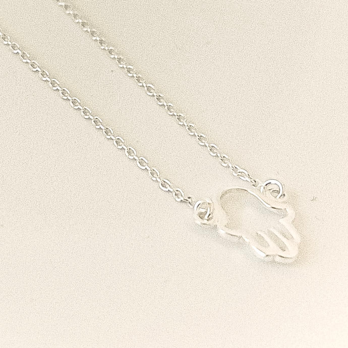 Palm Outline Bracelet - 925 silver bracelet on skin