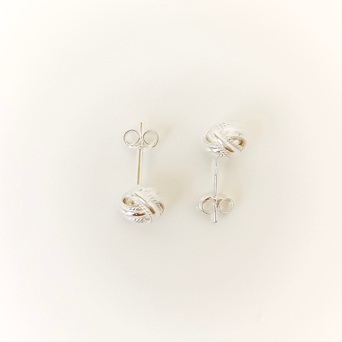 Woven Stud Earrings lifestyle - sterling silver earring OJA Silver