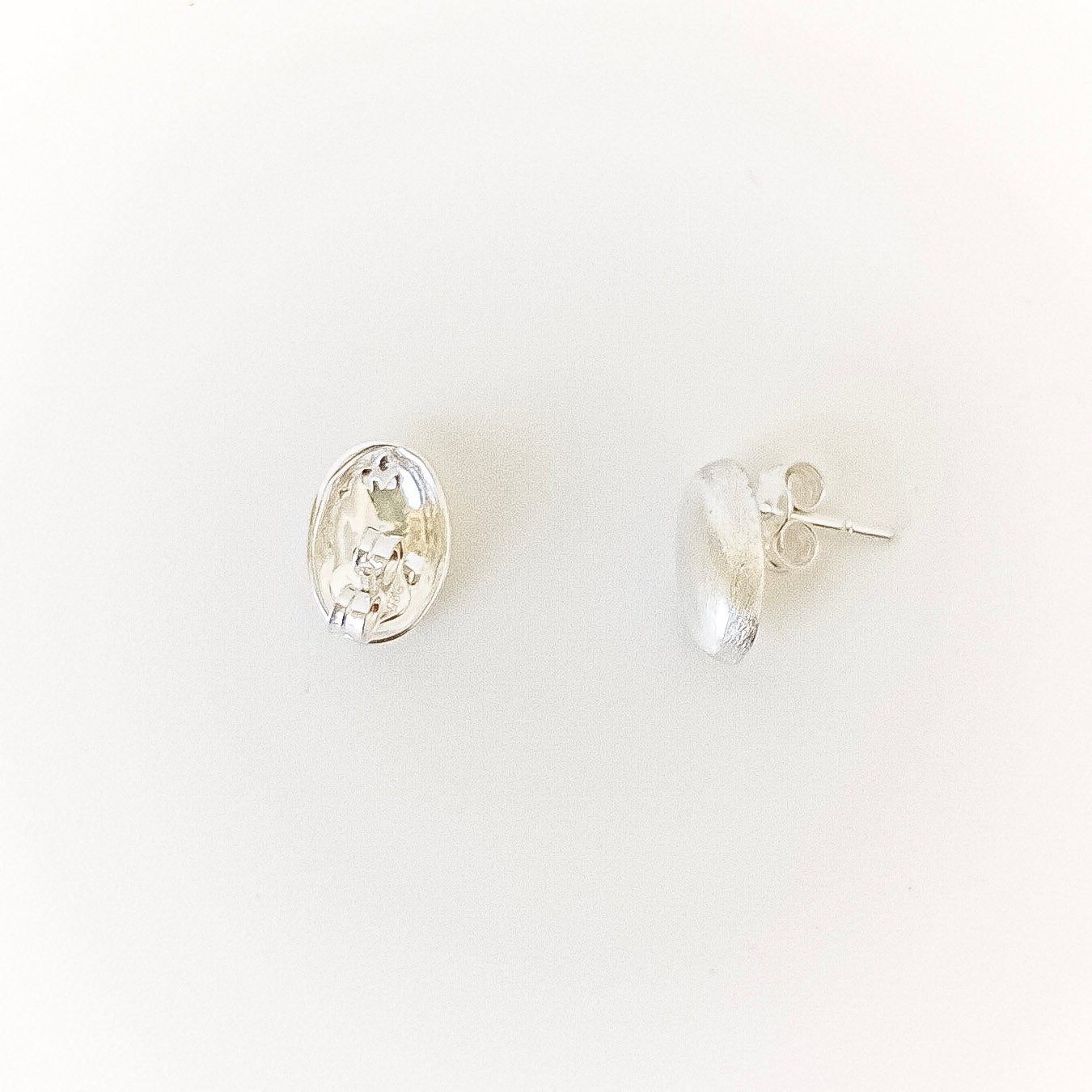 Oval Statement Stud Earrings lifestyle - sterling silver earring OJA Silver
