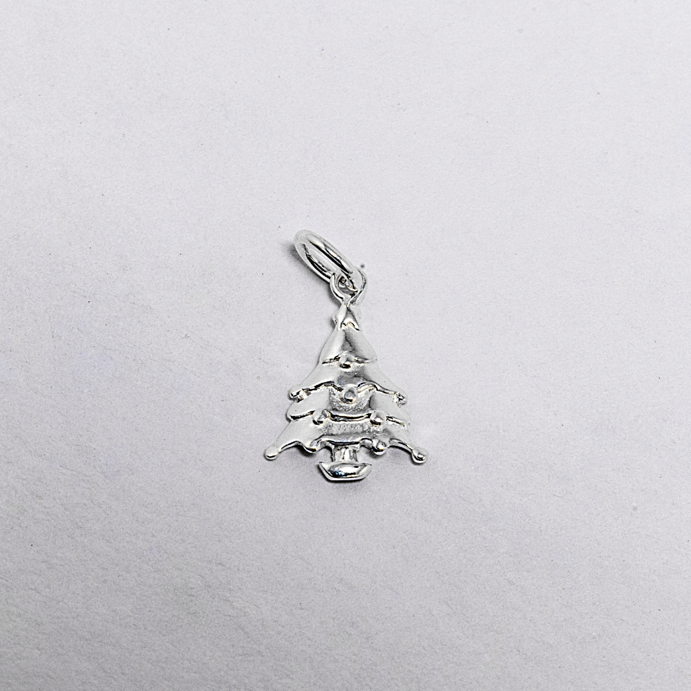 Silver Christmas tree pendant 