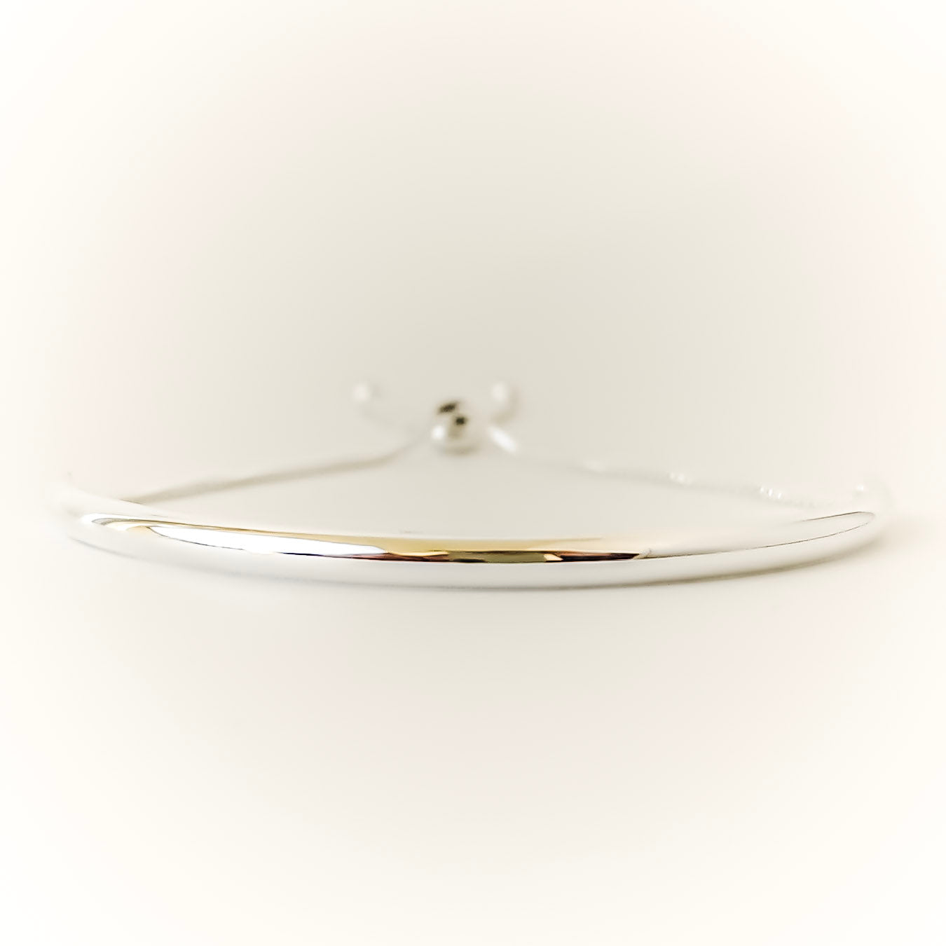 Curved Bar Bracelet - sterling silver bracelet flatlay