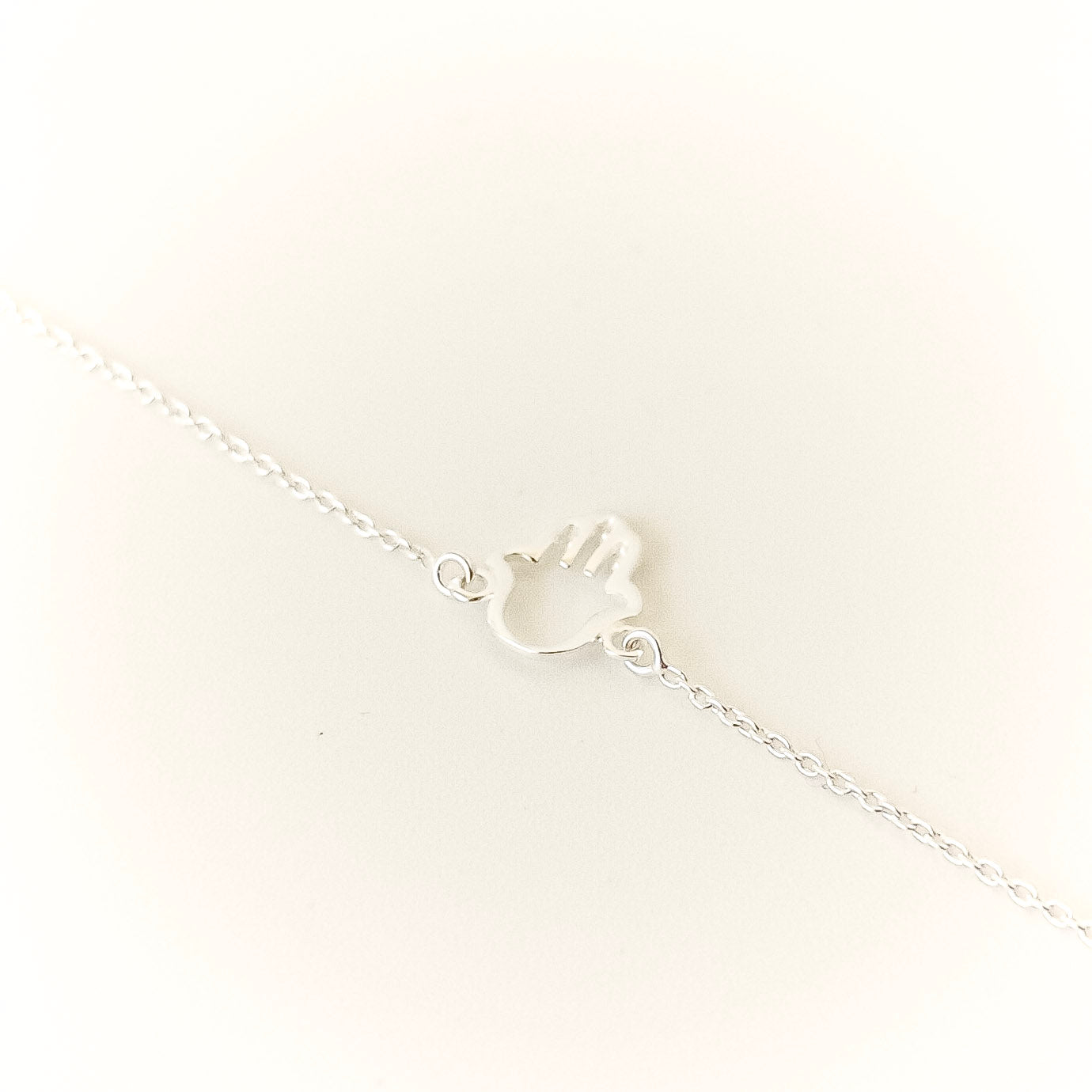 Palm Outline Bracelet lifestyle - sterling silver bracelet OJA Silver