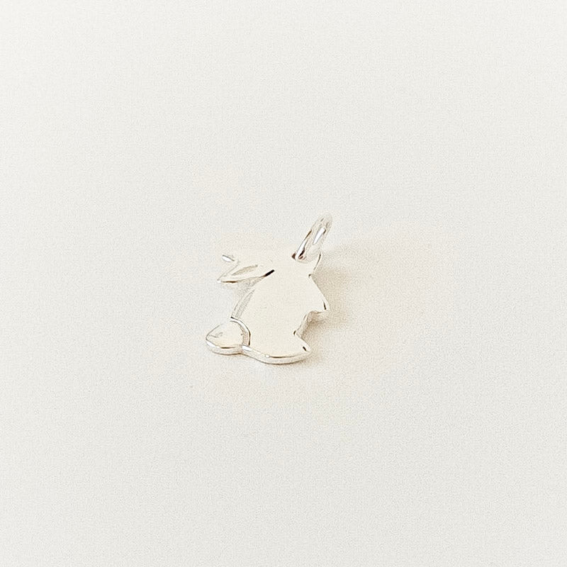 The Bunny Hop Charm detail - solid 925 silver close-up