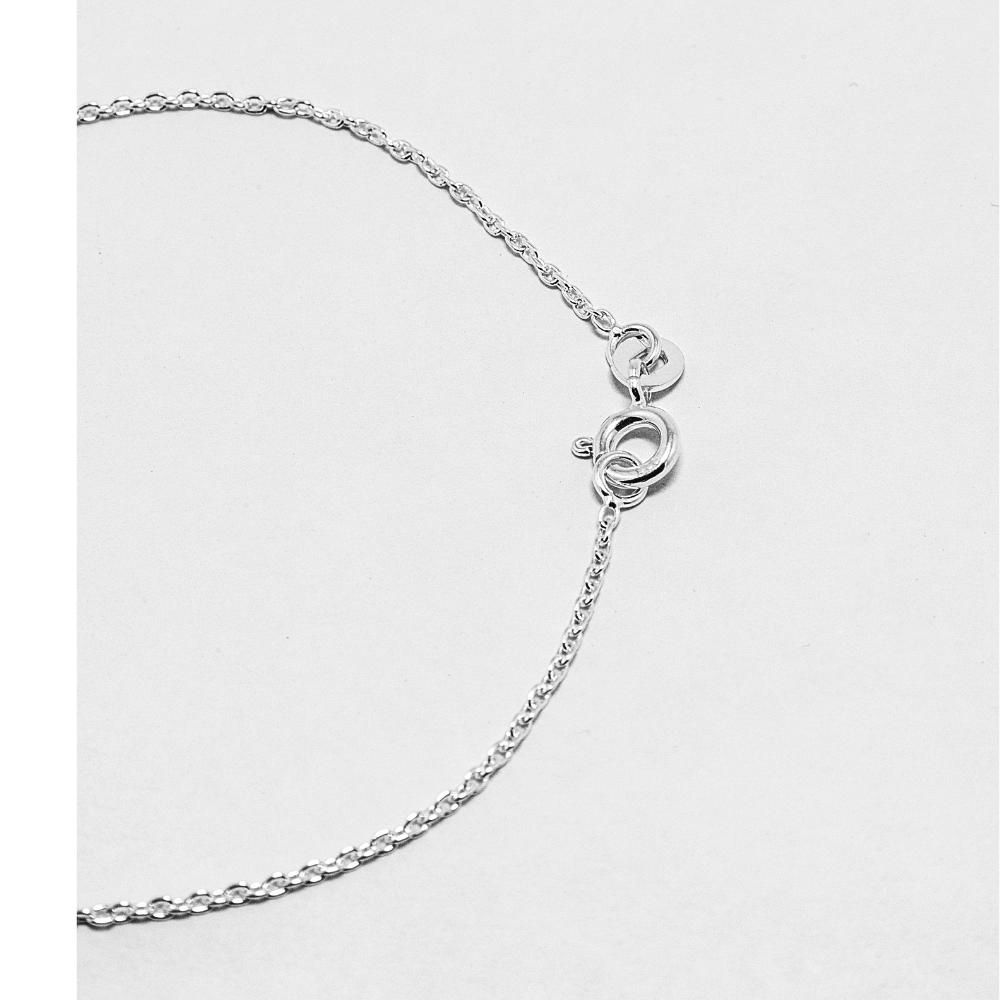 Silver chain bracelet clasp