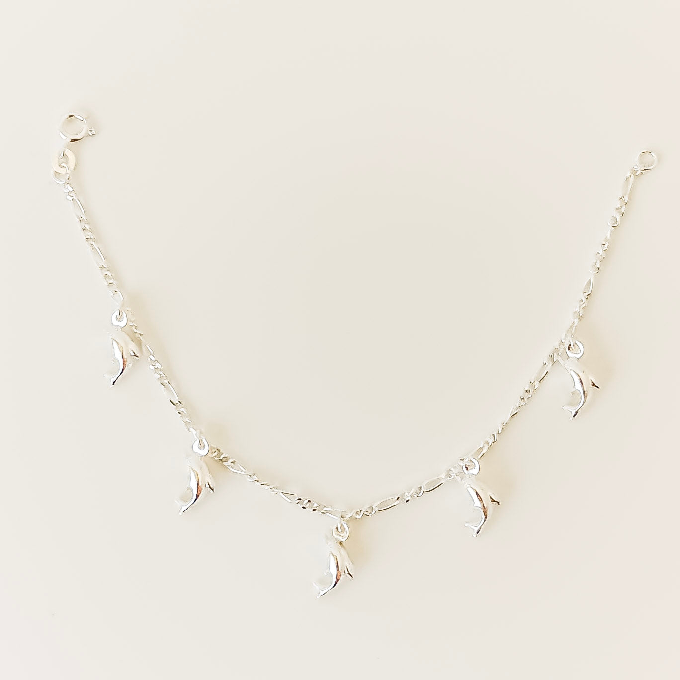 Dolphin Silver Bracelet - 925 silver bracelet on skin