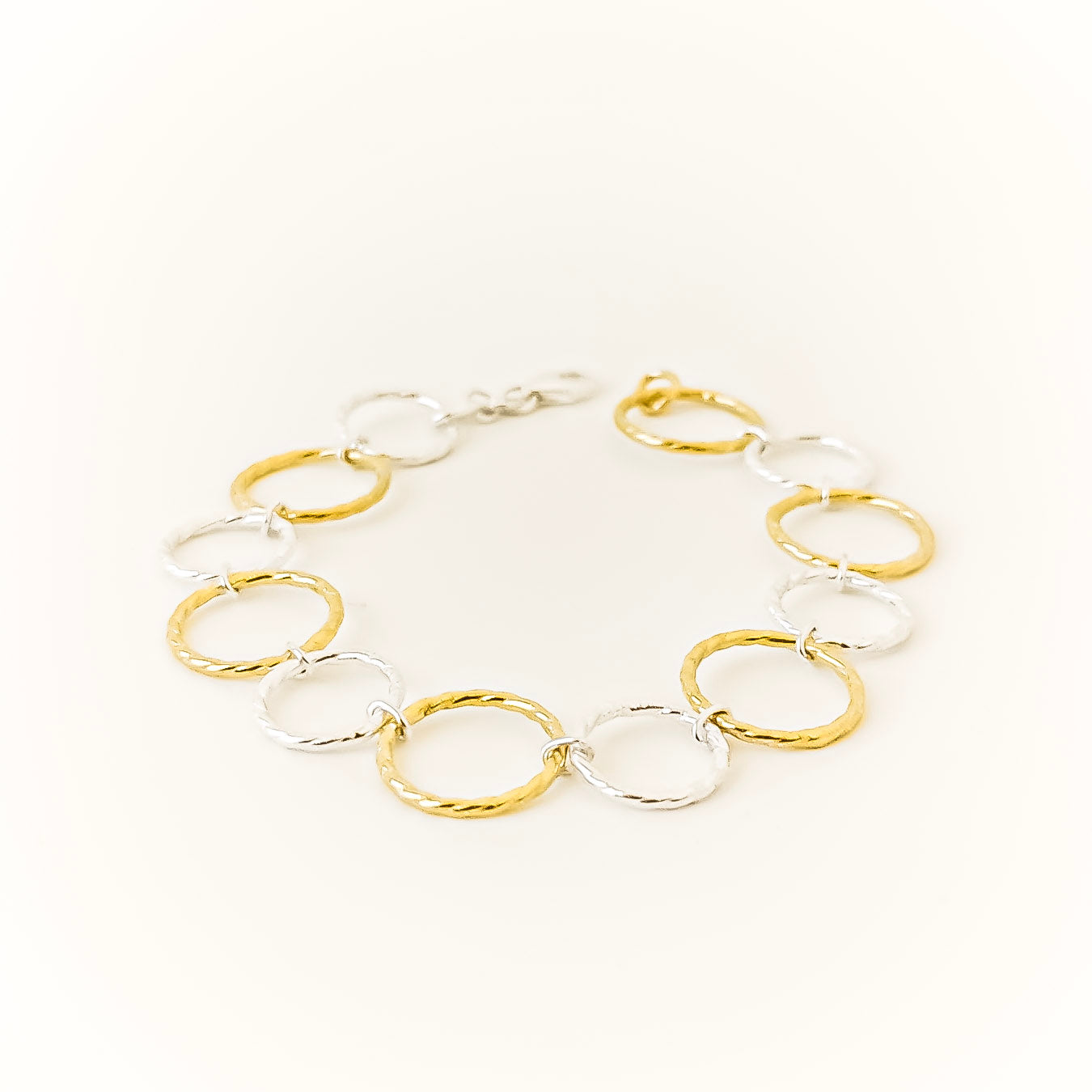 Ring Link Bracelet - 925 sterling silver bracelet by OJA Silver