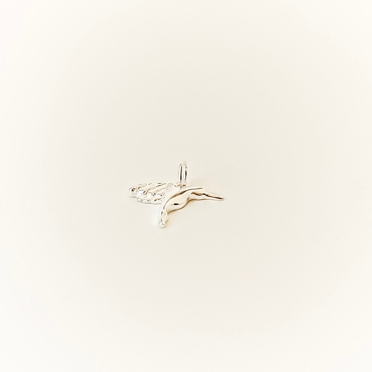 The Hummingbird Charm detail - solid 925 silver close-up