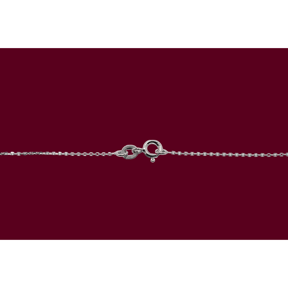 Silver chain bracelet on a red background