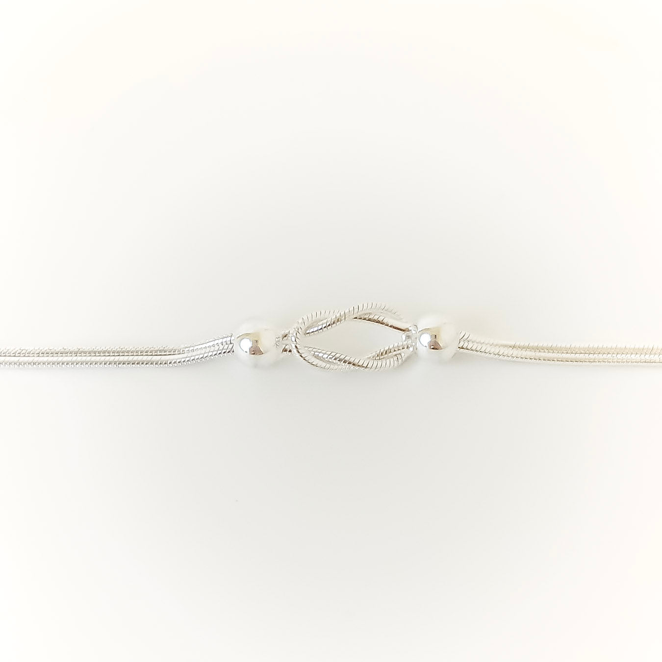 Twist Bead Bracelet - 925 sterling silver bracelet UK