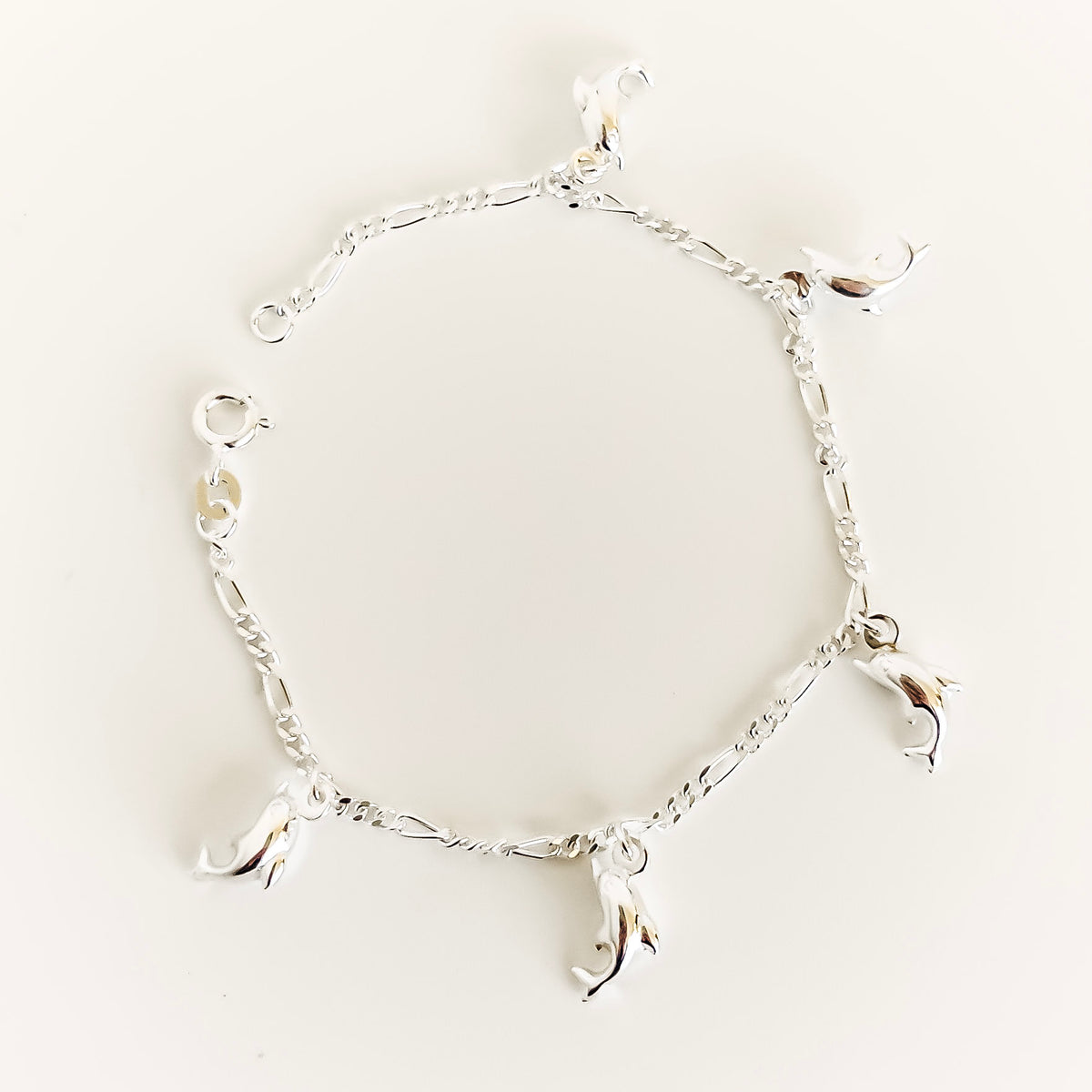 Dolphin Silver Bracelet - 925 sterling silver bracelet by OJA Silver