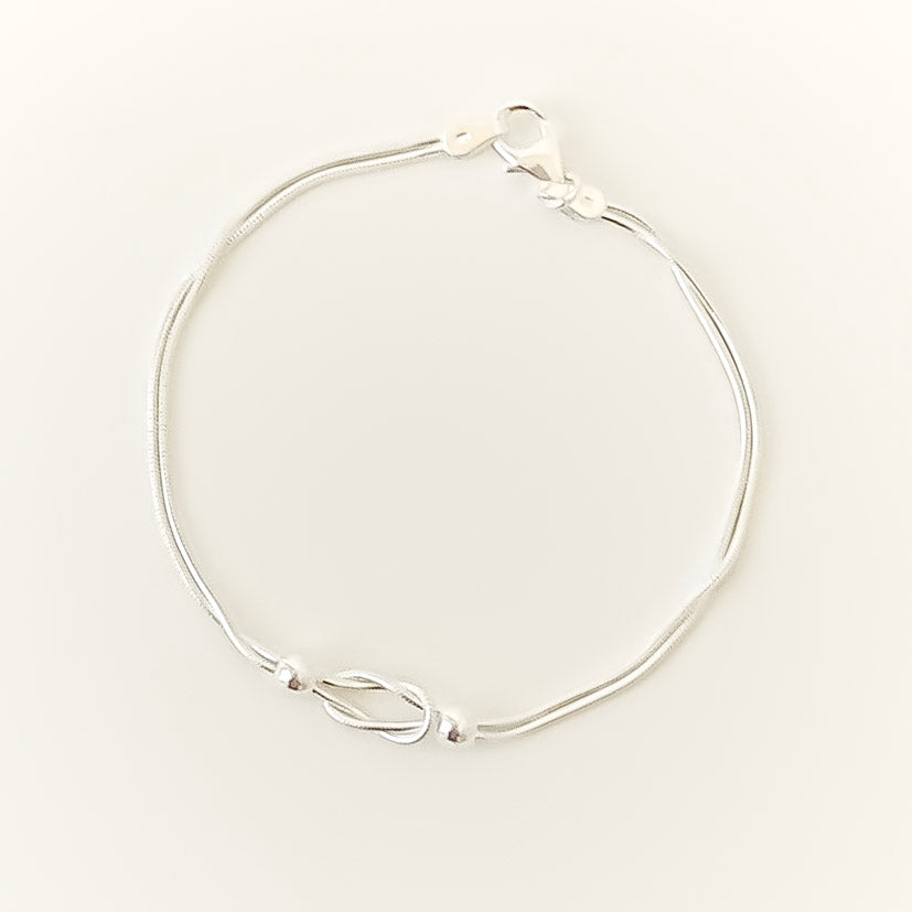 Twist Bead Bracelet lifestyle - sterling silver bracelet OJA Silver