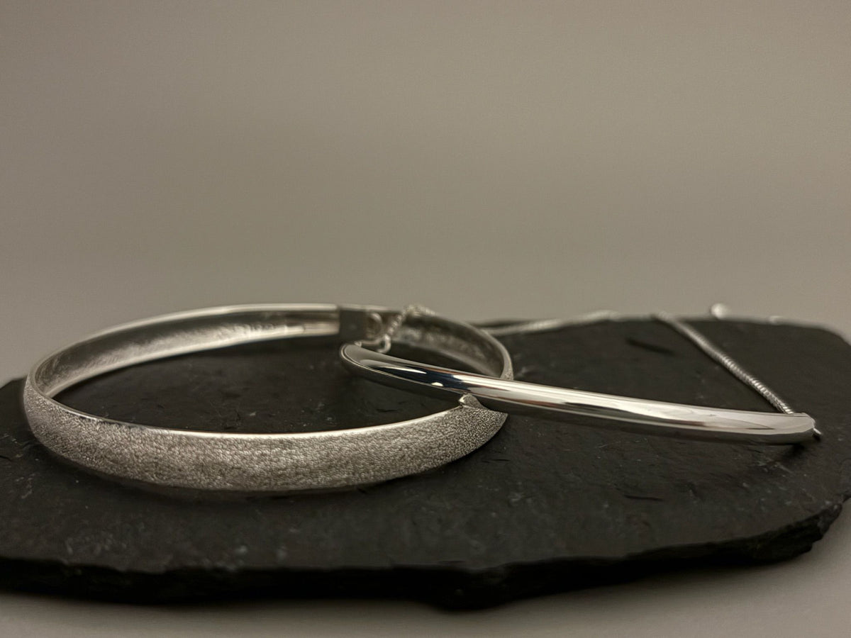 Close-up of 925 sterling silver jewellery texture