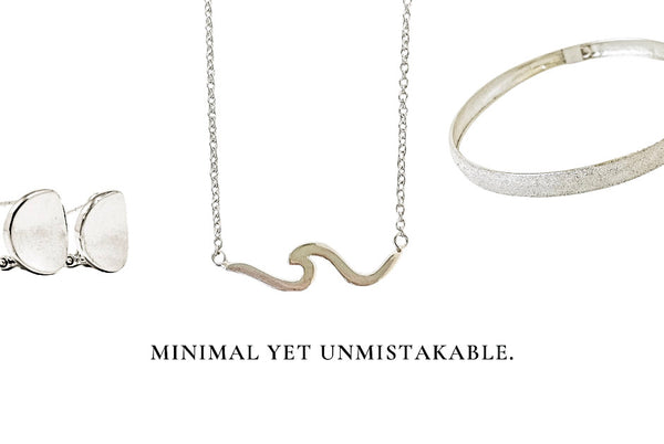 minimalist silver statement jewellery 
