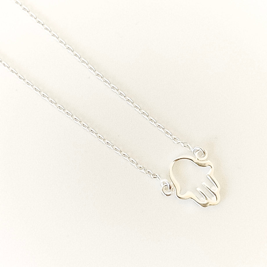 Palm Outline Bracelet - 925 sterling silver bracelet by OJA Silver