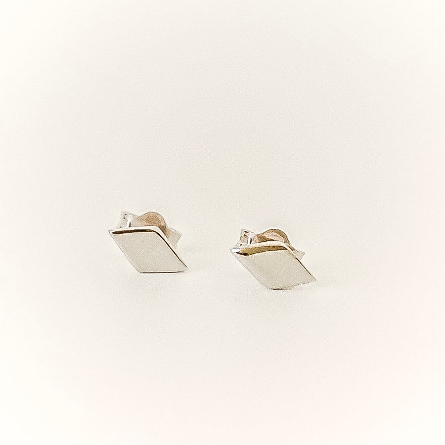 Diamond Stud Earrings - 925 sterling silver earring by OJA Silver