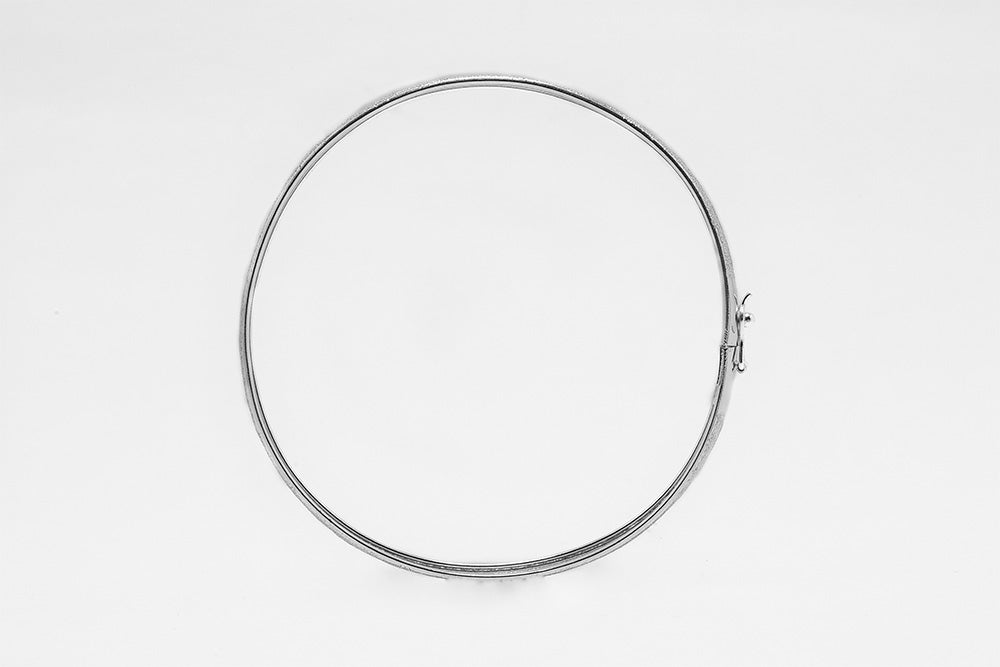Metallic hoop on a white background